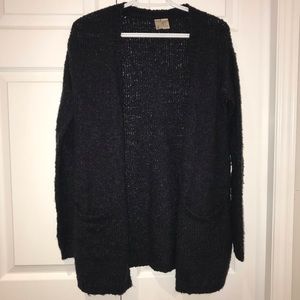 Forever 21 Dark Blue Knit Longline Cardigan
